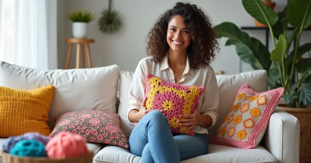 Almofadas de Croche Como Fazer: Renove Seu Sofá Gastando Apenas R$ 30