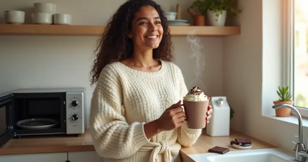 Como fazer chocolate quente cremoso microondas em 3 minutos (sem talhar!) Como fazer chocolate quente cremoso microondas em 3 minutos (sem talhar!)