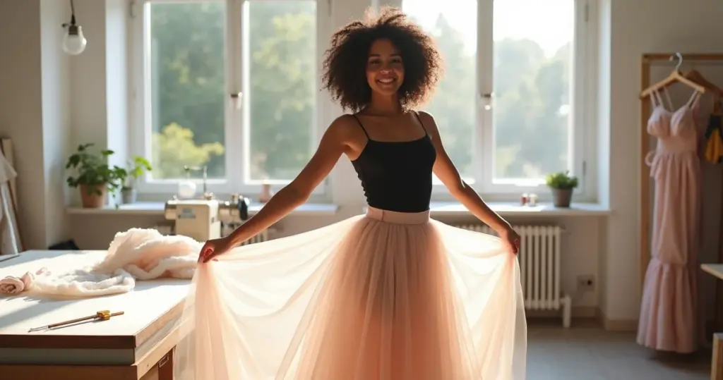 Como fazer saia de tule longa com caimento profissional gastando menos Como fazer saia de tule longa com caimento profissional gastando menos