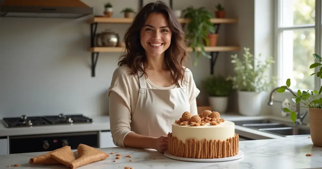 Como fazer um bolo confeitado com Bis que parece de confeitaria
