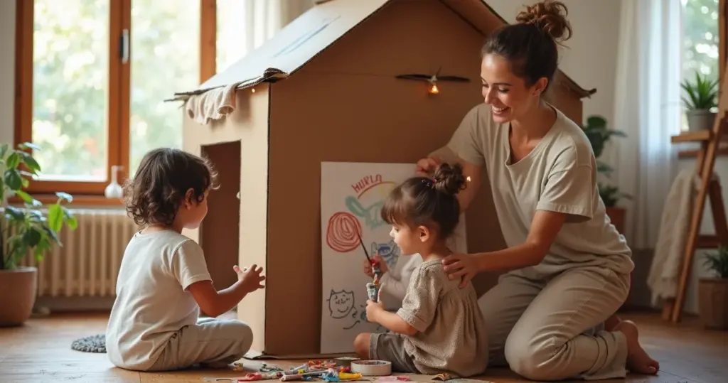 Como fazer uma cabana de papelão que encanta as crianças por semanas Como fazer uma cabana de papelão que encanta as crianças por semanas