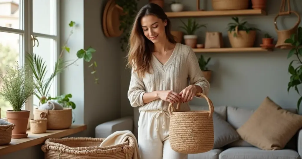 28 Ideias de Decoração com Cestos que Organizam e Aquecem sua Casa