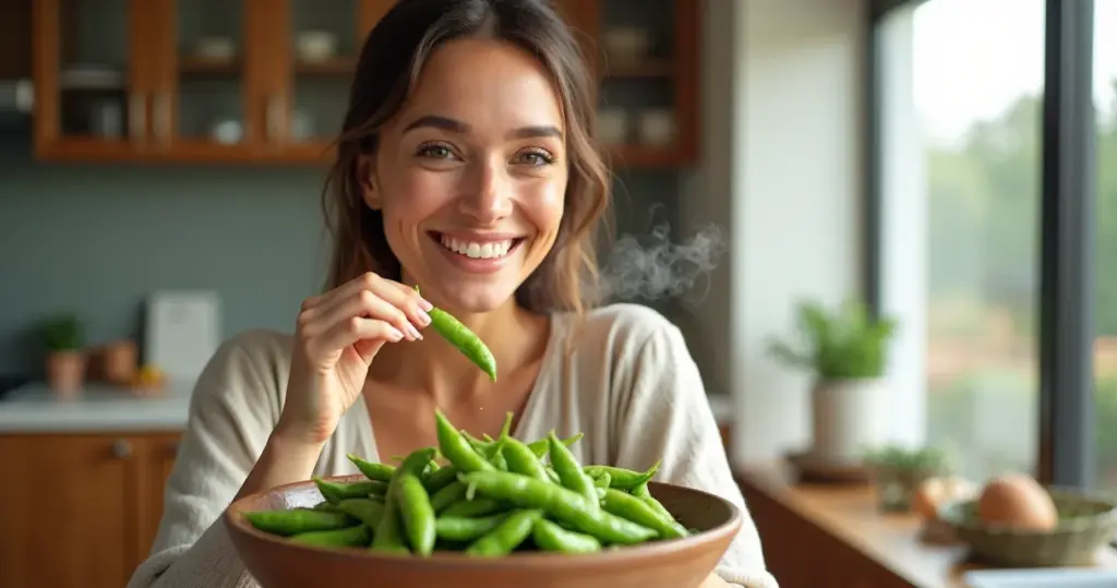 Edamame (soja verde) um snack saudável: proteína completa em 10 minutos Edamame (soja verde) um snack saudável: proteína completa em 10 minutos